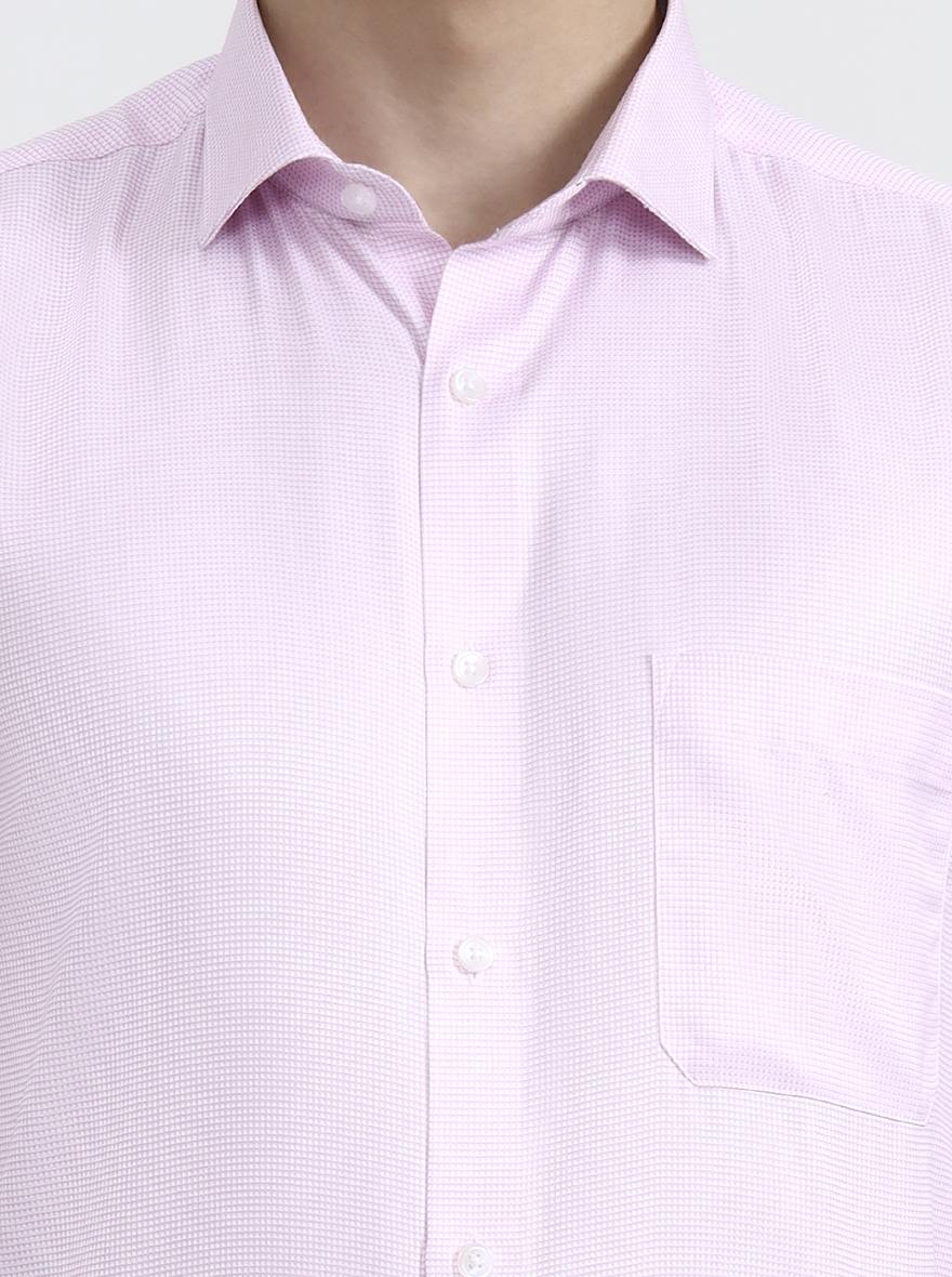 Pink Solid Regular Fit Formal Shirt | Greenfibre