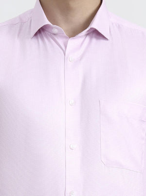 Pink Solid Regular Fit Formal Shirt | Greenfibre