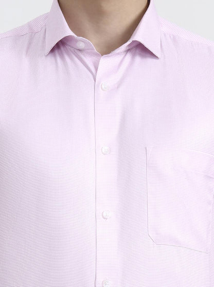 Pink Solid Regular Fit Formal Shirt | Greenfibre