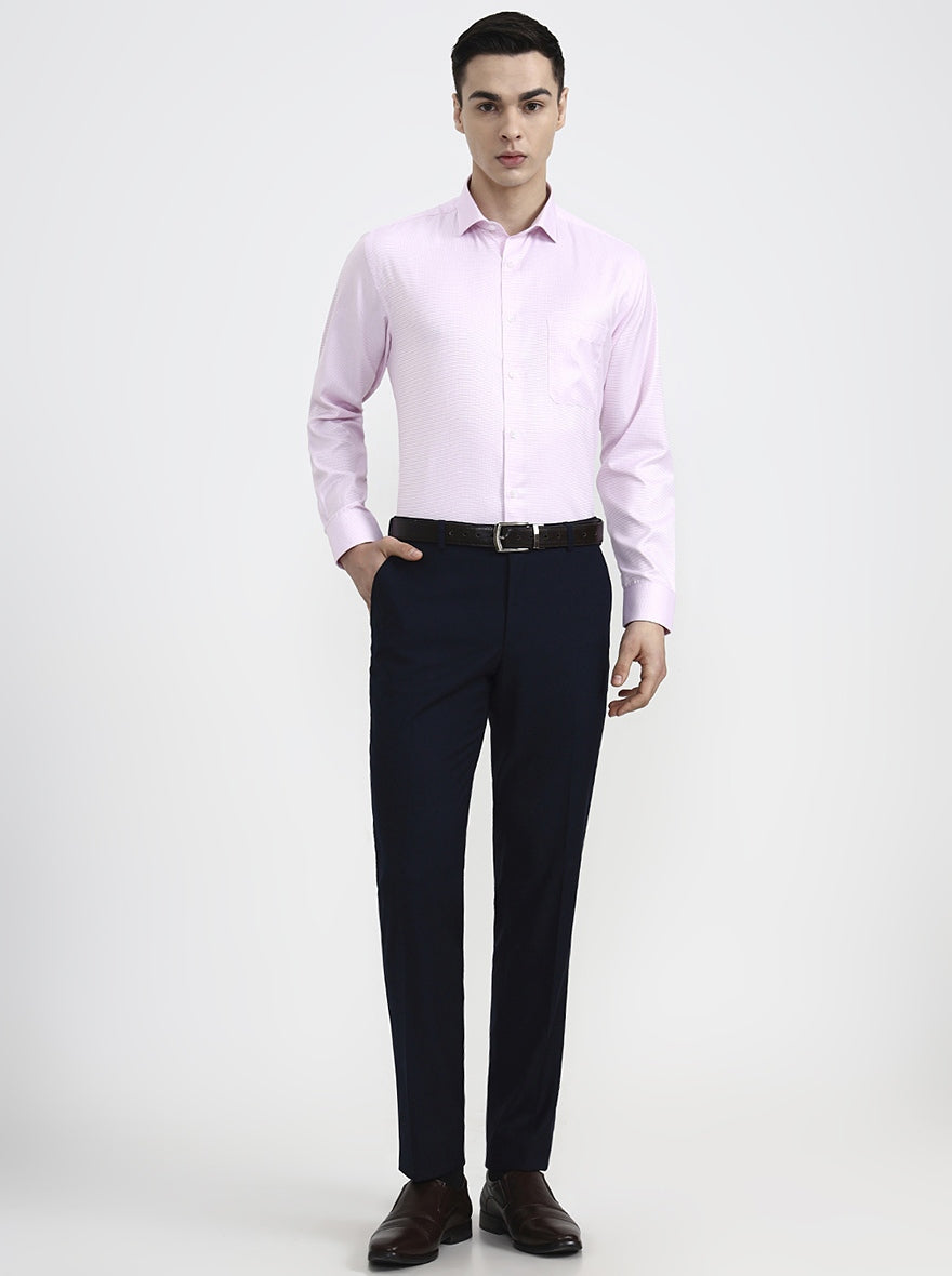 Pink Solid Regular Fit Formal Shirt | Greenfibre