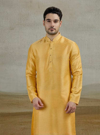 Musterd Solid Kurta Pajama | Azania