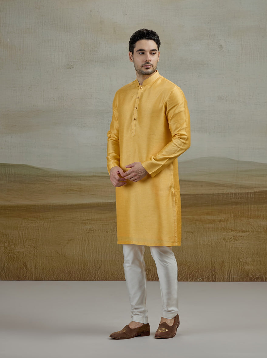 Musterd Solid Kurta Pajama | Azania