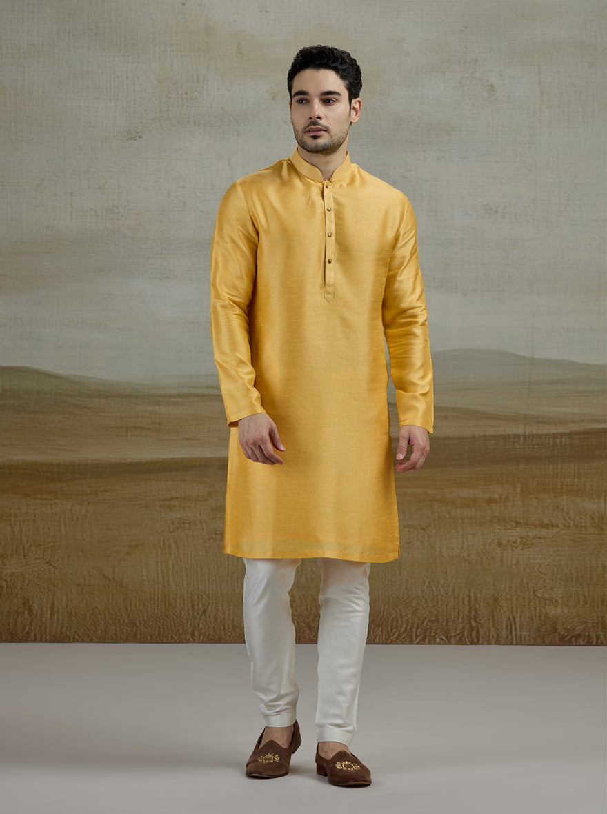 Musterd Solid Kurta Pajama | Azania