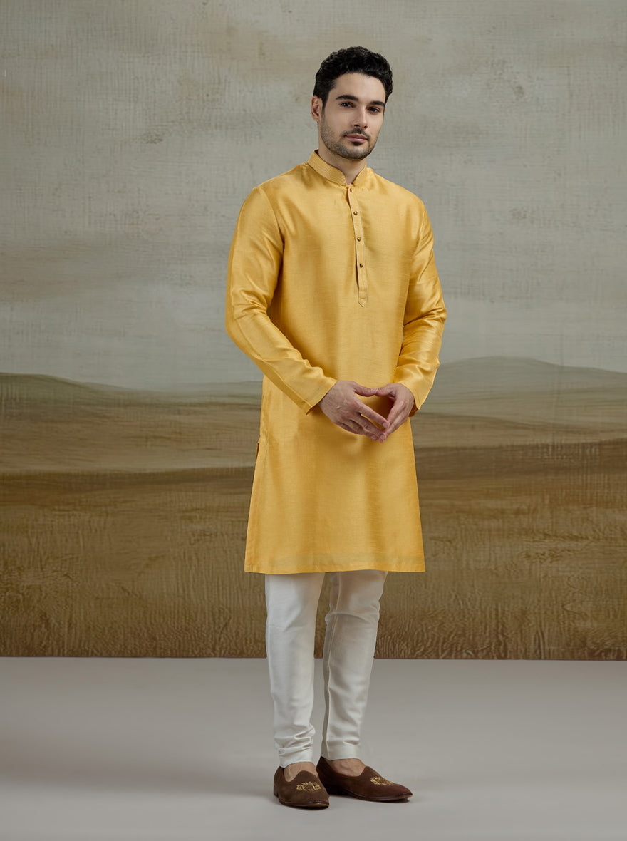 Musterd Solid Kurta Pajama | Azania