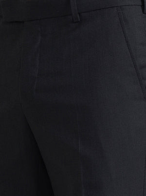 Grey Printed Slim Fit Formal Trouser | JadeBlue Youth