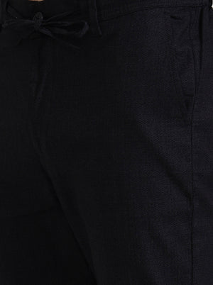 Black Solid Regular Fit Track Pant | JadeBlue
