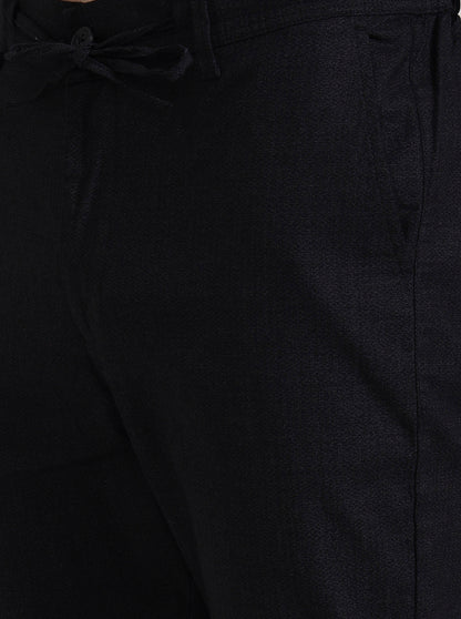 Black Solid Regular Fit Track Pant | JadeBlue