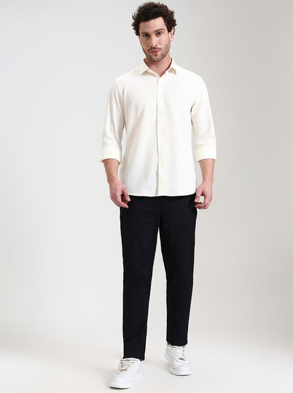 Black Solid Regular Fit Track Pant | JadeBlue