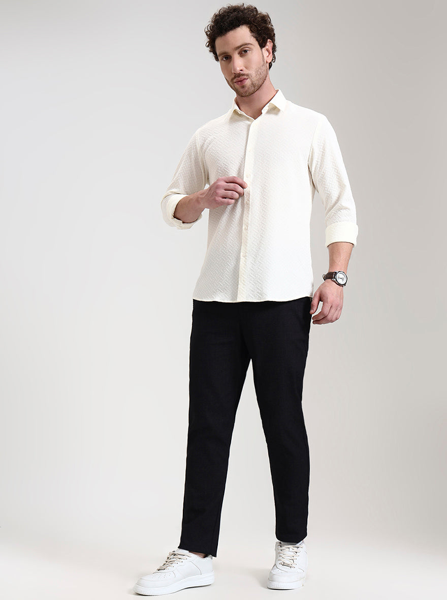 Black Solid Regular Fit Track Pant | JadeBlue