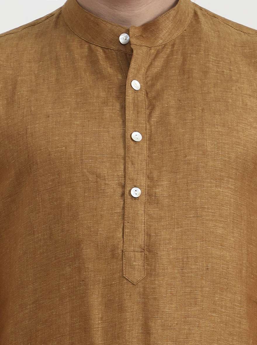 Rust Solid  Modi Kurta | JadeBlue