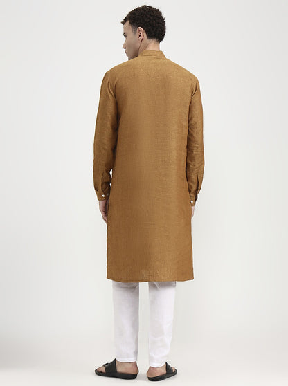 Rust Solid  Modi Kurta | JadeBlue