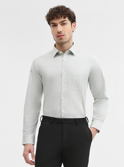 Pista Solid Regular Fit Formal Shirt | JadeBlue
