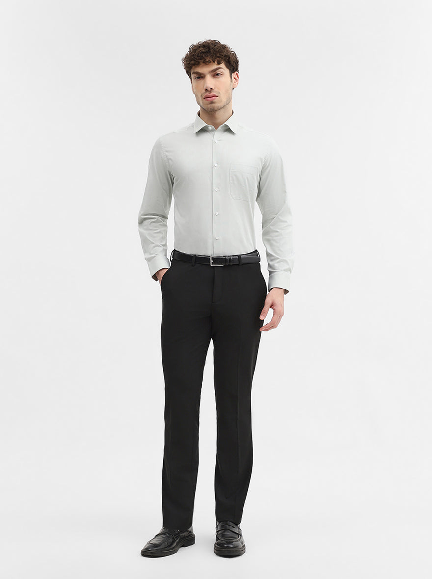 Pista Solid Regular Fit Formal Shirt | JadeBlue