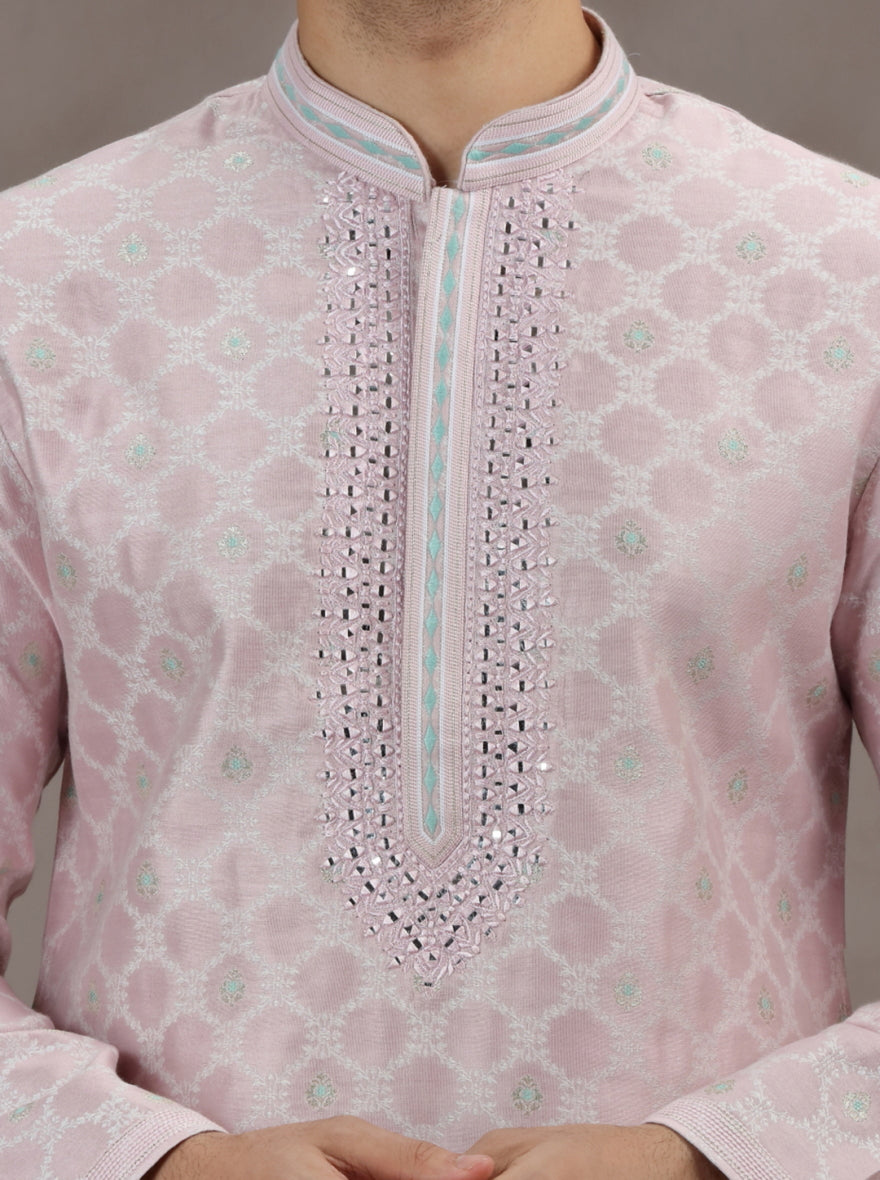 Pink Printed Kurta Pajama | JB X JB