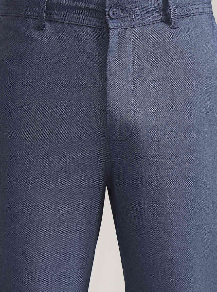 Blue Solid Slim Fit Track Pant | JadeBlue