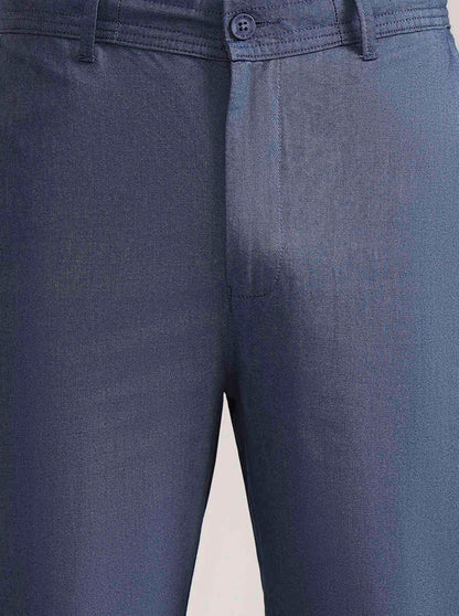 Blue Solid Slim Fit Track Pant | JadeBlue