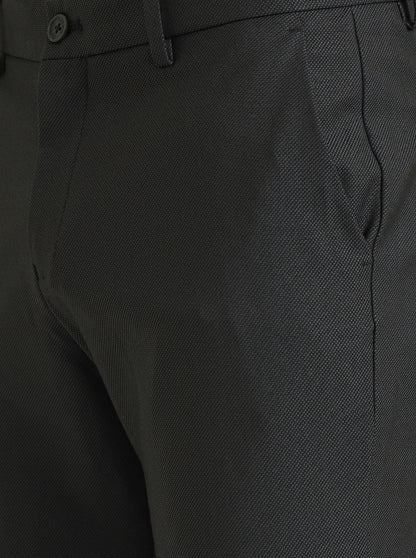 Dark Olive Solid Venice Fit Casual Trouser | JadeBlue