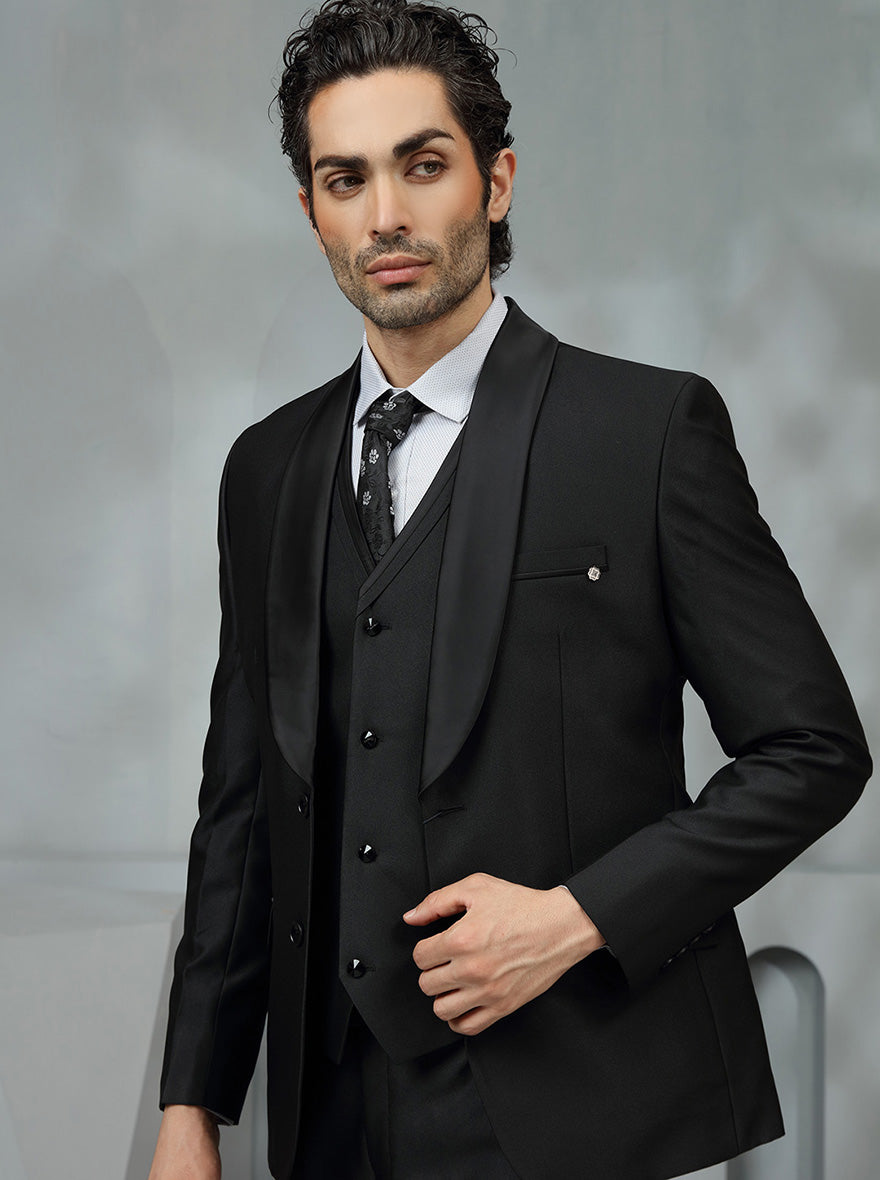 Black Solid Suit | JadeBlue