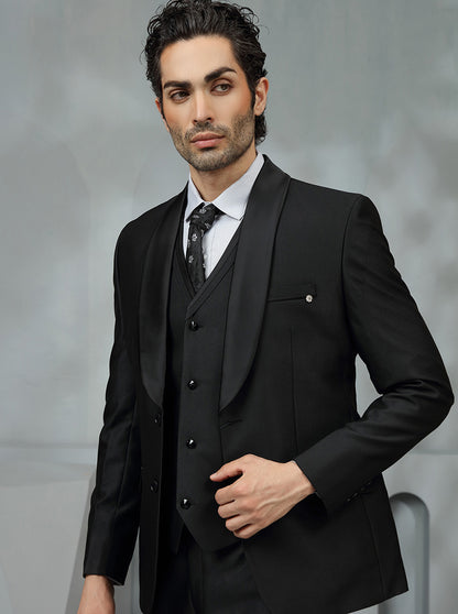 Black Solid Suit | JadeBlue