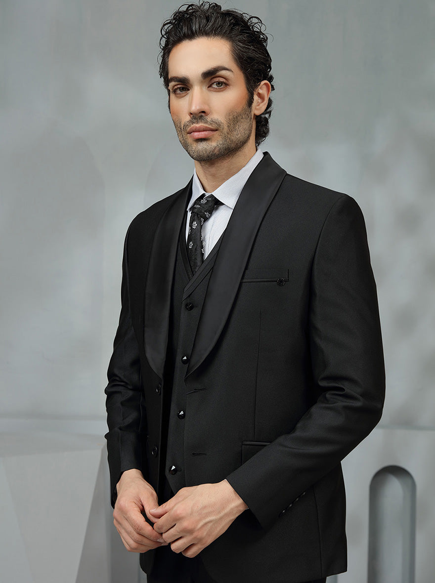 Black Solid Suit | JadeBlue