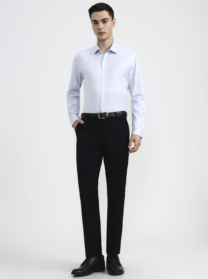 Light Blue Solid Regular Fit Formal Shirt | JadeBlue