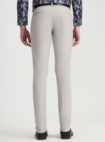 Light Grey Solid Slim Fit Club Wear Trouser | Wyre