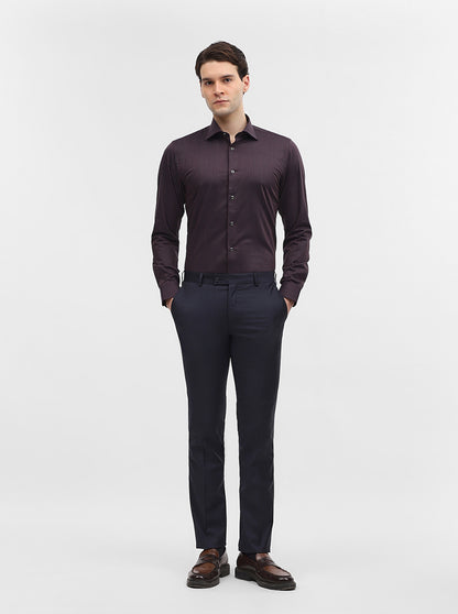 Maroon Striped Slim Fit Party Wear Shirt | Wyre