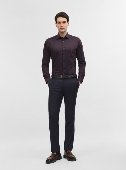 Maroon Striped Slim Fit Party Wear Shirt | Wyre