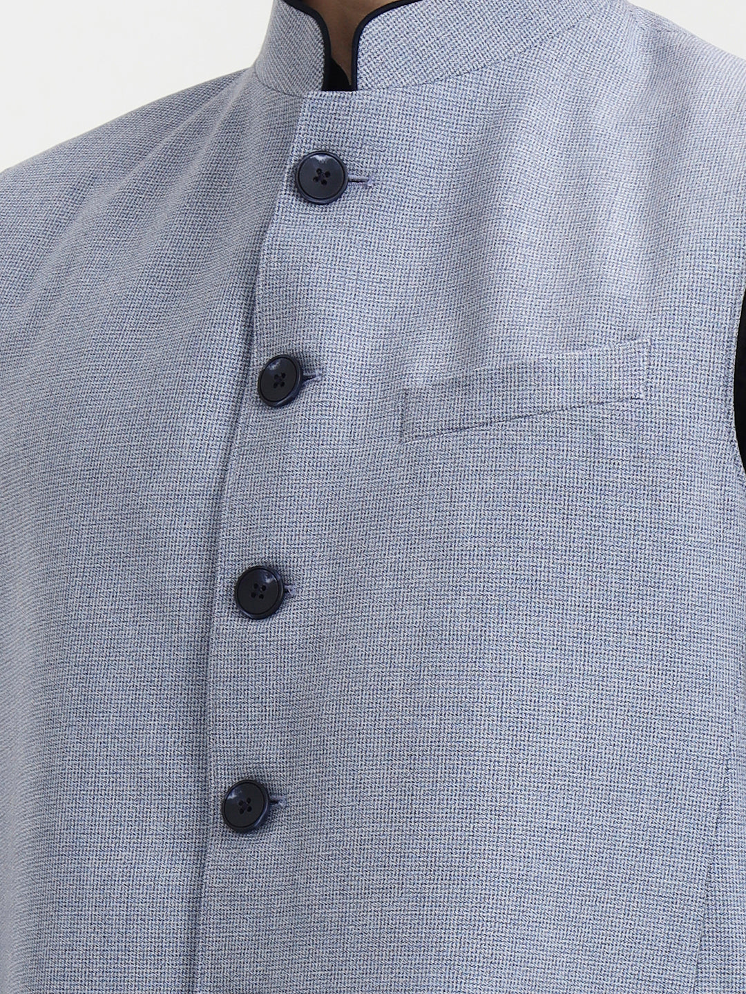 Sky Blue Solid  Modi Jacket | JadeBlue