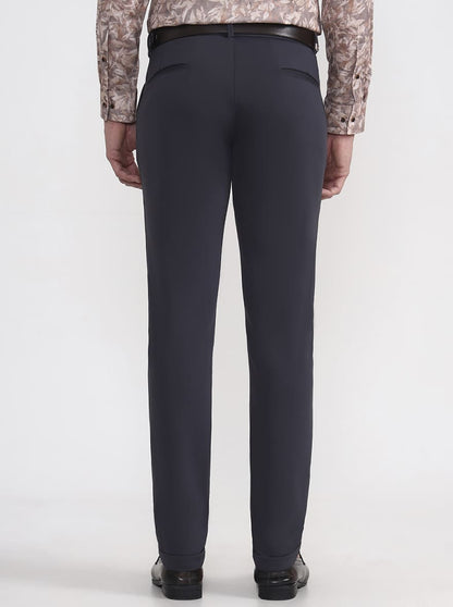 Grey Solid Slim Fit Club Wear Trouser | Wyre