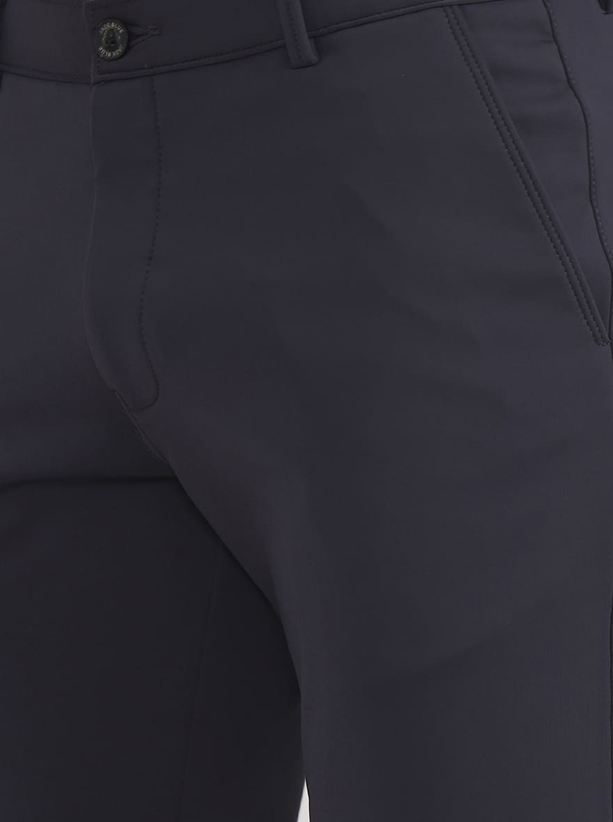 Grey Solid Slim Fit Club Wear Trouser | Wyre