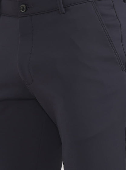 Grey Solid Slim Fit Club Wear Trouser | Wyre