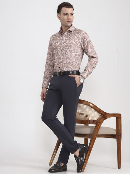 Grey Solid Slim Fit Club Wear Trouser | Wyre
