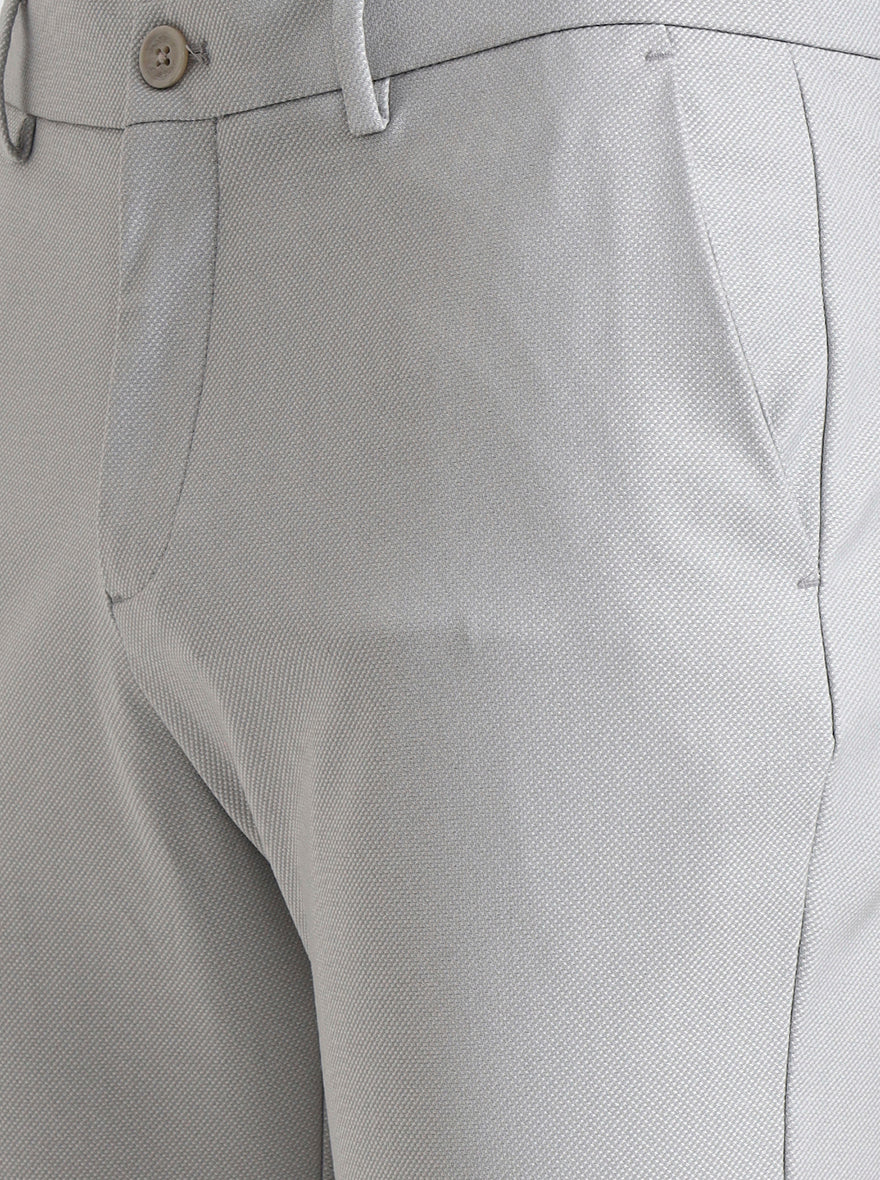 Steel Grey Solid Venice Fit Casual Trouser | JadeBlue