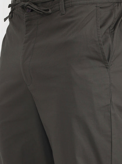Olive Green Solid Regular Fit Track Pant | JadeBlue