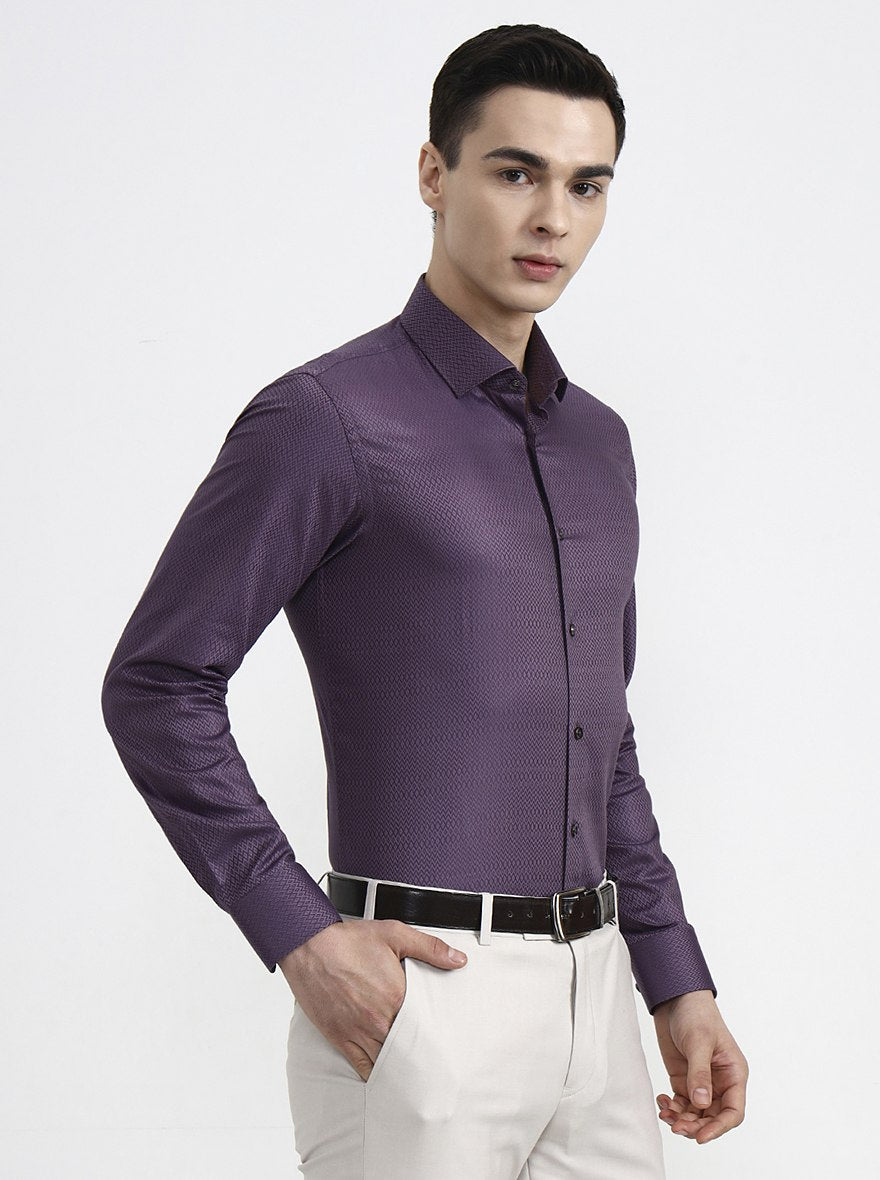 Dusty Pink Solid Slim Fit Party Wear Shirt | Wyre
