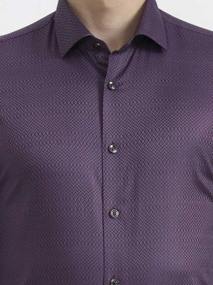 Dusty Pink Solid Slim Fit Party Wear Shirt | Wyre