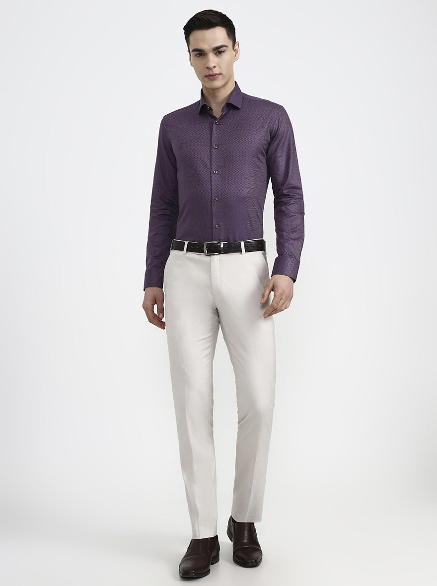 Dusty Pink Solid Slim Fit Party Wear Shirt | Wyre