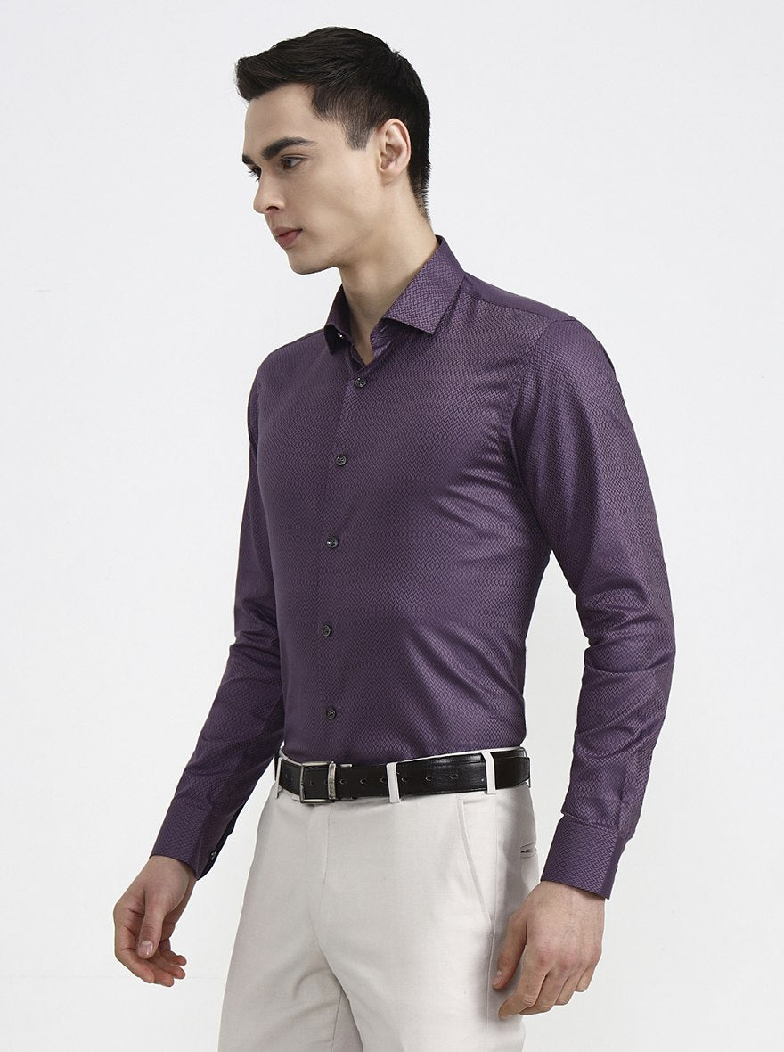 Dusty Pink Solid Slim Fit Party Wear Shirt | Wyre