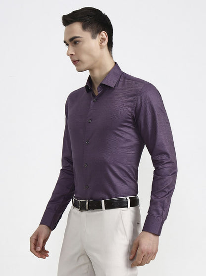 Dusty Pink Solid Slim Fit Party Wear Shirt | Wyre