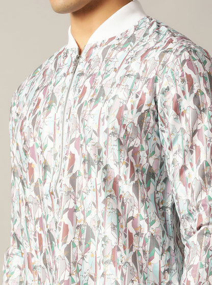 White Multi Printed Kurta | The Kurta Company