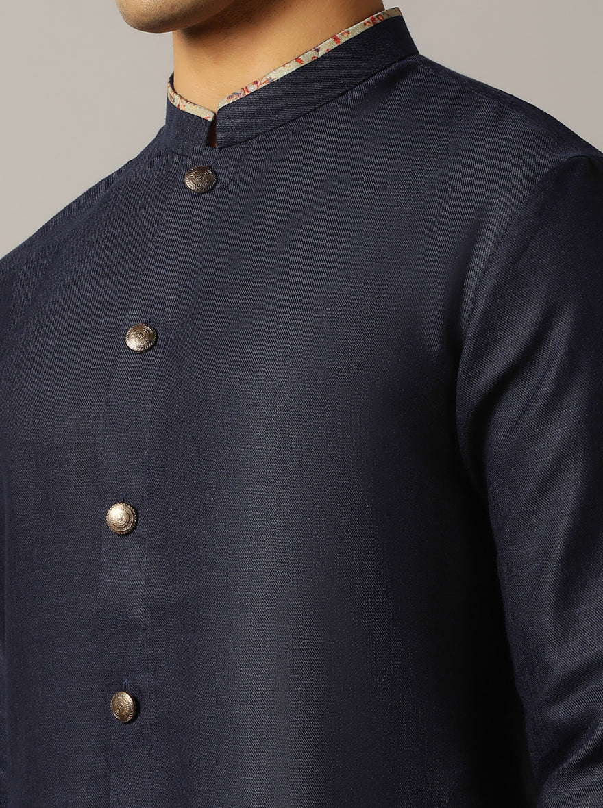 Blue Solid Kurta | The Kurta Company