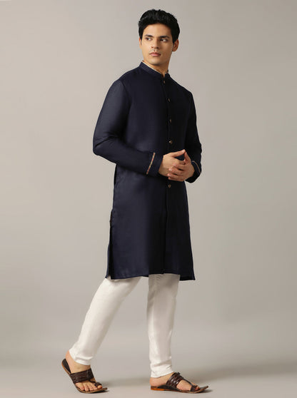 Blue Solid Kurta | The Kurta Company