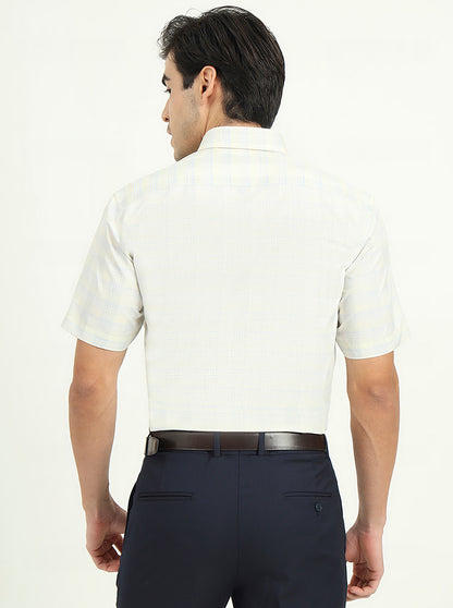 Light Yellow Solid Regular Fit Formal Shirt | Greenfibre