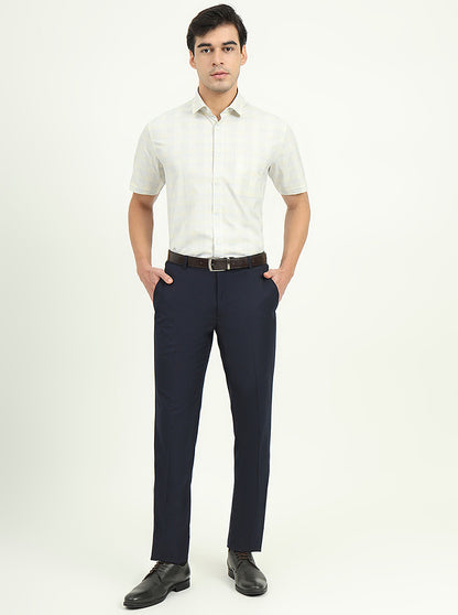 Light Yellow Solid Regular Fit Formal Shirt | Greenfibre