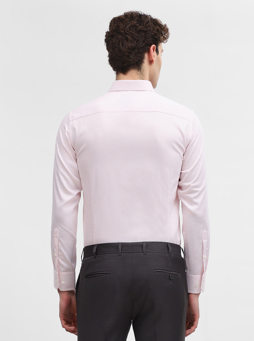Pink Solid Slim Fit Formal Shirt | JadeBlue Super Luxe