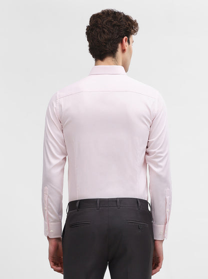 Pink Solid Slim Fit Formal Shirt | JadeBlue Super Luxe