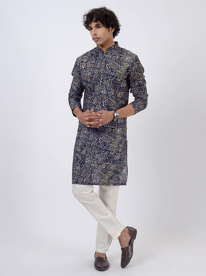 Blue Printed Kurta | The Kurta Company