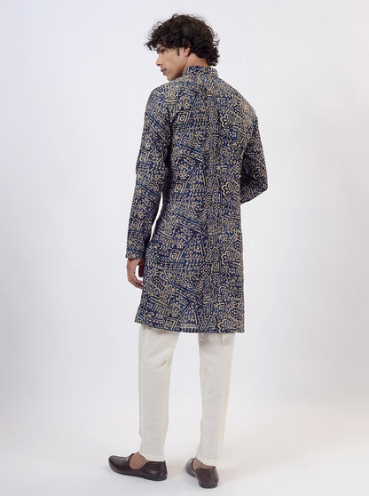 Blue Printed Kurta | The Kurta Company