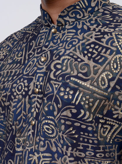Blue Printed Kurta | The Kurta Company